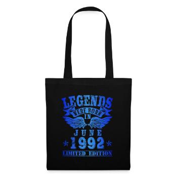 Legends were born in June 1992 Birthday - Tote Bag - black - Front