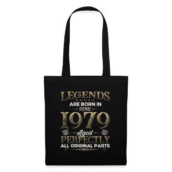 Légende Juin 1979 Millésime 1979 Anniversaire 1979 - Sac en tissu - noir - Devant