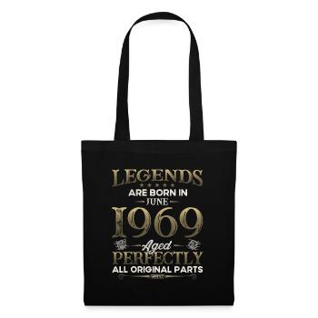 Légende Juin 1969 Millésime 1969 Anniversaire 1969 - Sac en tissu - noir - Devant