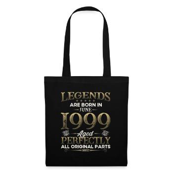 Légende Juin 1999 Millésime 1999 Anniversaire 1999 - Sac en tissu - noir - Devant