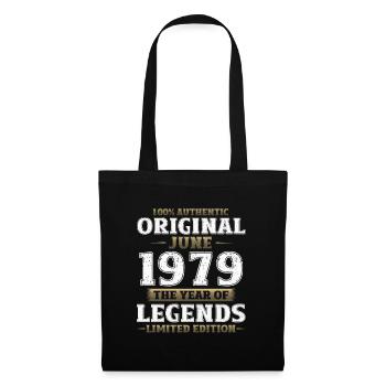 Original Juin 1979 Millésime 1979 Anniversaire 1979 - Sac en tissu - noir - Devant