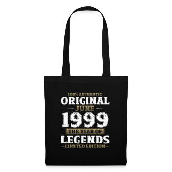 Original Juin 1999 Millésime 1999 Anniversaire 1999 - Sac en tissu - noir - Devant