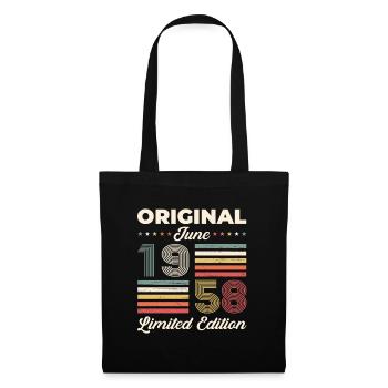 Original June 1958 Vintage 1958 Birthday 1958 - Tote Bag - black - Front