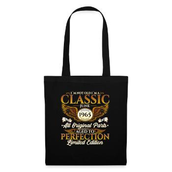 Classique Juin 1965 Millésime 1965 59ème Anniversaire 65 - Sac en tissu - noir - Devant