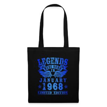 Les légendes sont nées en Janvier 1968 Anniversaire - Sac en tissu - noir - Devant