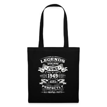 75th Birthday Legend June 1949 Born 1949 - Tote Bag - black - Front