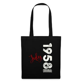 66e anniversaire Original juillet 1958 Né en 1958 - Sac en tissu - noir - Devant