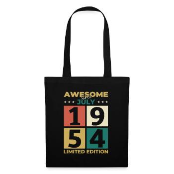 70e anniversaire Original juillet 1954 Né en 1954 - Sac en tissu - noir - Devant