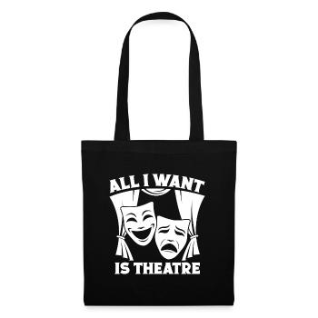 Théâtre Tout ce que je veux, c’est un acteur de théâtre Conception musicale - Sac en tissu - noir - Devant