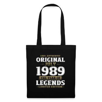 35th Birthday Original 1989 Vintage 1989 - Tote Bag - black - Front
