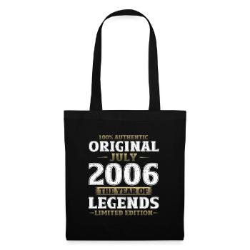 18ème anniversaire Original Juillet 2006 Millésime 2006 - Sac en tissu - noir - Devant