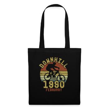 Geburtstag Downhill Fahrrad Bike February 1990 - Stoffbeutel - Schwarz - Vorne