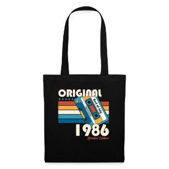 37th Birthday Cassette July 1986 Vintage 1986 - Tote Bag - black - Front