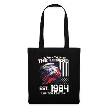 40ème Anniversaire Année 1984 Cru 1984 Légende - Sac en tissu - noir - Devant