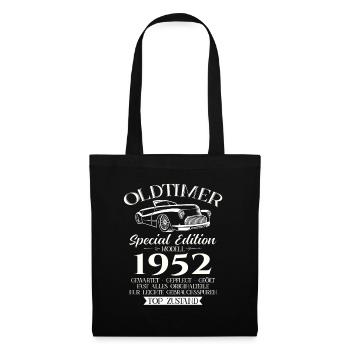 Oldtimer 1952 Jahrgang 1952 72. Geburtstag 1952 - Stoffbeutel - Schwarz - Vorne