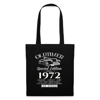 Oldtimer 1972 Jahrgang 1972 52. Geburtstag 1972 - Stoffbeutel - Schwarz - Vorne