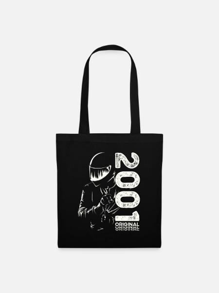23. Geburtstag Jahrgang 2001 Motorradfahrer Biker - Stoffbeutel - Schwarz