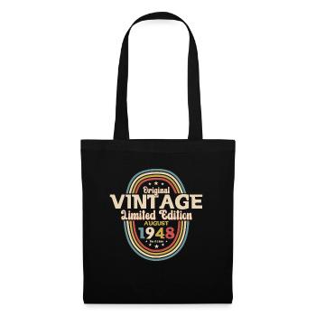 Original 1948 Millésime Août 76th Anniversaire 1948 - Sac en tissu - noir - Devant