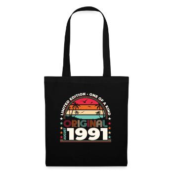 33rd birthday Original August 1991 Year 1991 - Tote Bag - black - Front
