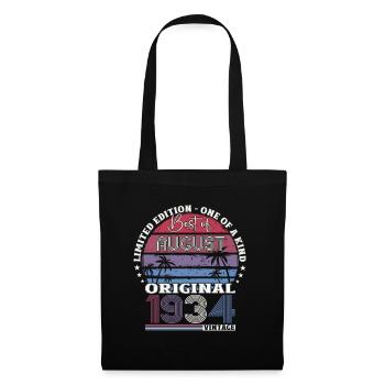 90th Birthday Original August 1934 Born 1934 - Tote Bag - black - Front