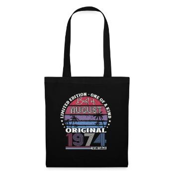 50th Birthday Original August 1974 Born 1974 - Tote Bag - black - Front