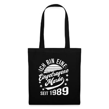 35th Birthday Retro 35th Anniversary Registered Trademark - Tote Bag - black - Front