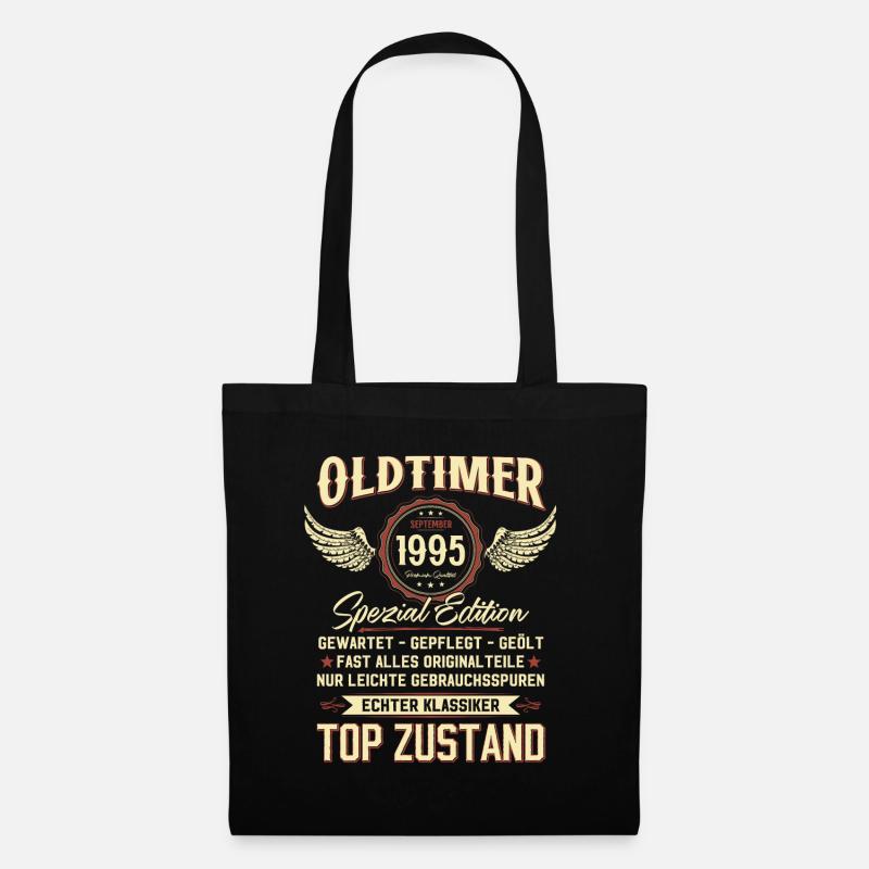 30. Geburtstag September Oldtimer 1995 Jahrgang - Stoffbeutel - Schwarz