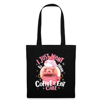 Cake Baker Just Want Eat Cake Cupcake - Tote Bag - black - Front