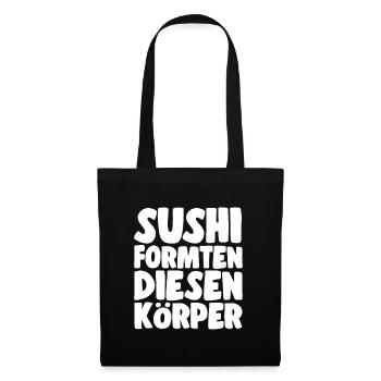 Sushi Liebhaber Sushi Formten Diesen Körper - Stoffbeutel - Schwarz - Vorne