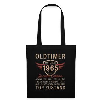 59. Geburtstag Legende Oktober 1965 Jahrgang 65 - Stoffbeutel - Schwarz - Vorne