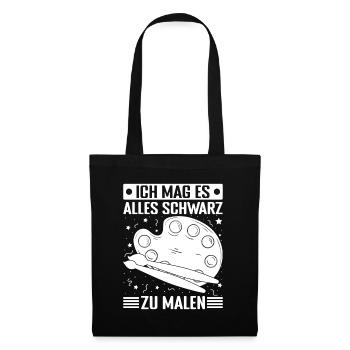 Art teacher I like to paint everything black - Tote Bag - black - Front