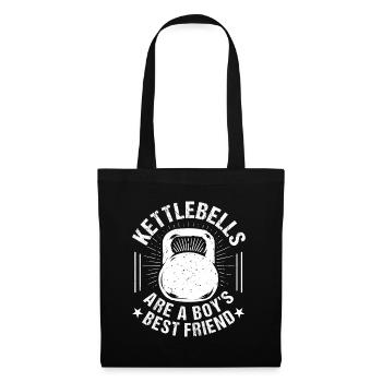 Gym Junkies Kettlebells Boy´s Friend Calisthenics - Stoffbeutel - Schwarz - Vorne