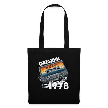 46th Birthday Vintage October 1978 Cassette 1978 - Tote Bag - black - Front