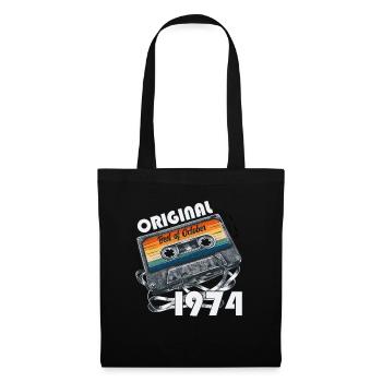 50th Birthday Vintage October 1974 Cassette 1974 - Tote Bag - black - Front