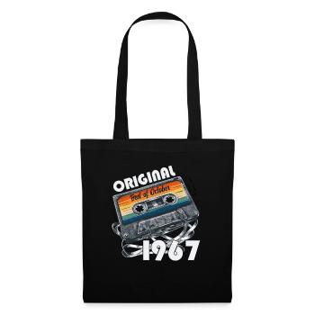 57th Birthday Vintage October 1967 Cassette 1967 - Tote Bag - black - Front