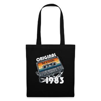41st Birthday Vintage October 1983 Cassette 1983 - Tote Bag - black - Front
