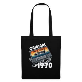 54th Birthday Vintage January 1970 Cassette 1970 - Tote Bag - black - Front