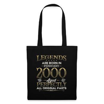 25ème Anniversaire Original Février Millésime 2000 - Sac en tissu - noir - Devant