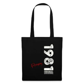 44ème anniversaire cadeau mari Original février 1981 - Sac en tissu - noir - Devant