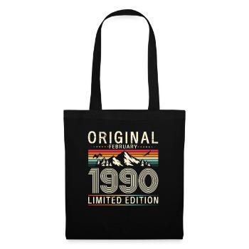 35ème anniversaire cadeau mari Original février 1990 - Sac en tissu - noir - Devant