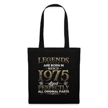 50th Birthday Gift Husband Original March 1975 - Tote Bag - black - Front