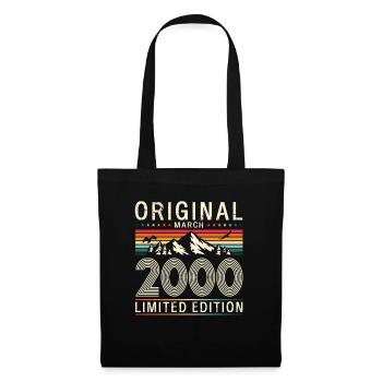 25ème anniversaire cadeau mari Vintage mars 2000 - Sac en tissu - noir - Devant