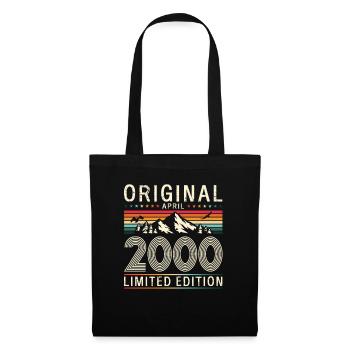 25ème anniversaire cadeau mari Original avril 2000 - Sac en tissu - noir - Devant