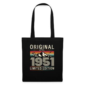 75e anniversaire Original Avril Né en 1951 - Sac en tissu - noir - Devant