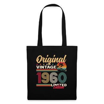 65. Geburtstag Original Jahrgang 1960 - Stoffbeutel - Schwarz - Vorne