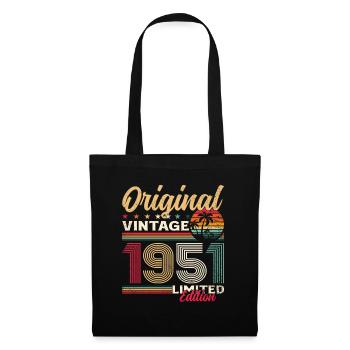 74th Birthday Original Vintage 1951 - Tote Bag - black - Front
