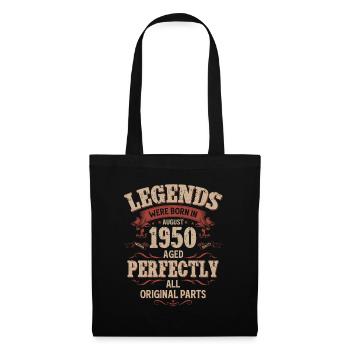 75ème Anniversaire Original Août Millésime 1950 - Sac en tissu - noir - Devant