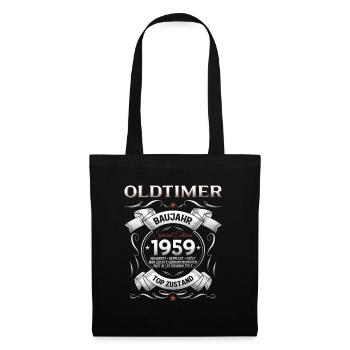 66. Geburtstag Mann Oldtimer Jahrgang 1959 - Stoffbeutel - Schwarz - Vorne