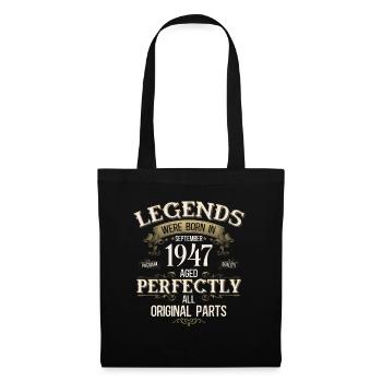 77th Birthday Gift Legend September 1947 - Tote Bag - black - Front