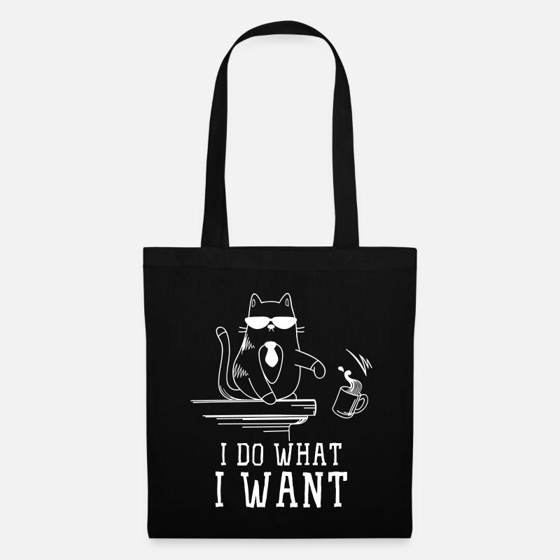 I do what i want - Stoffbeutel - Schwarz